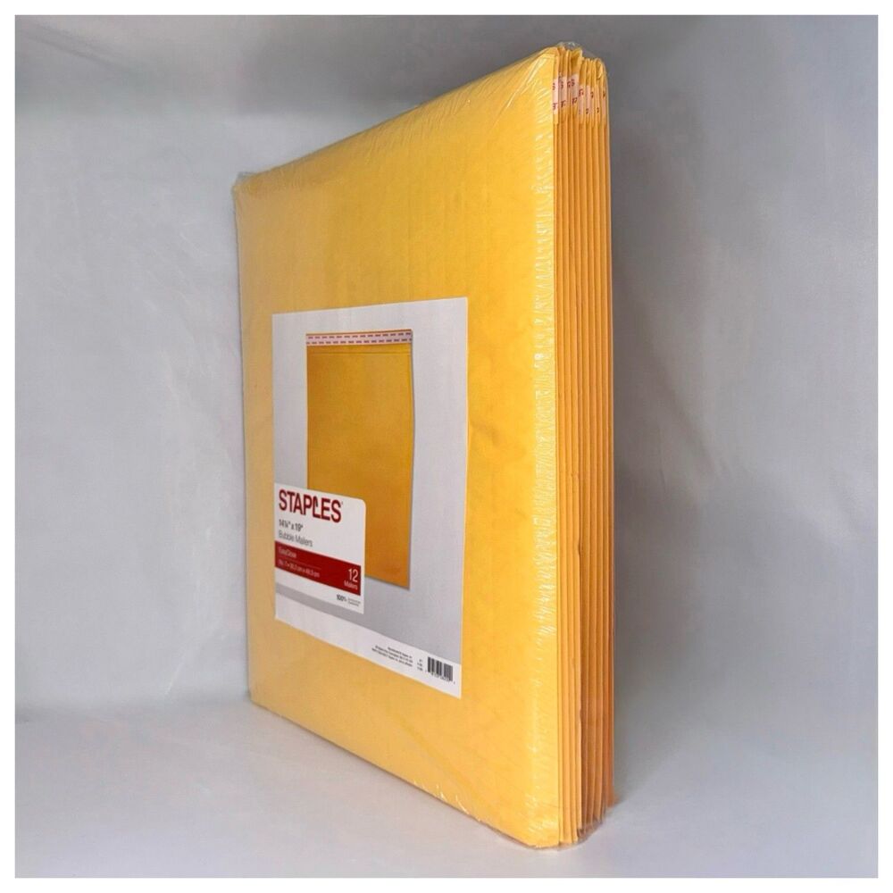 Kraft Bubble Mailers, #7 Envelopes Bags Self Seal 14 1/4" x 19" (12 PACK)